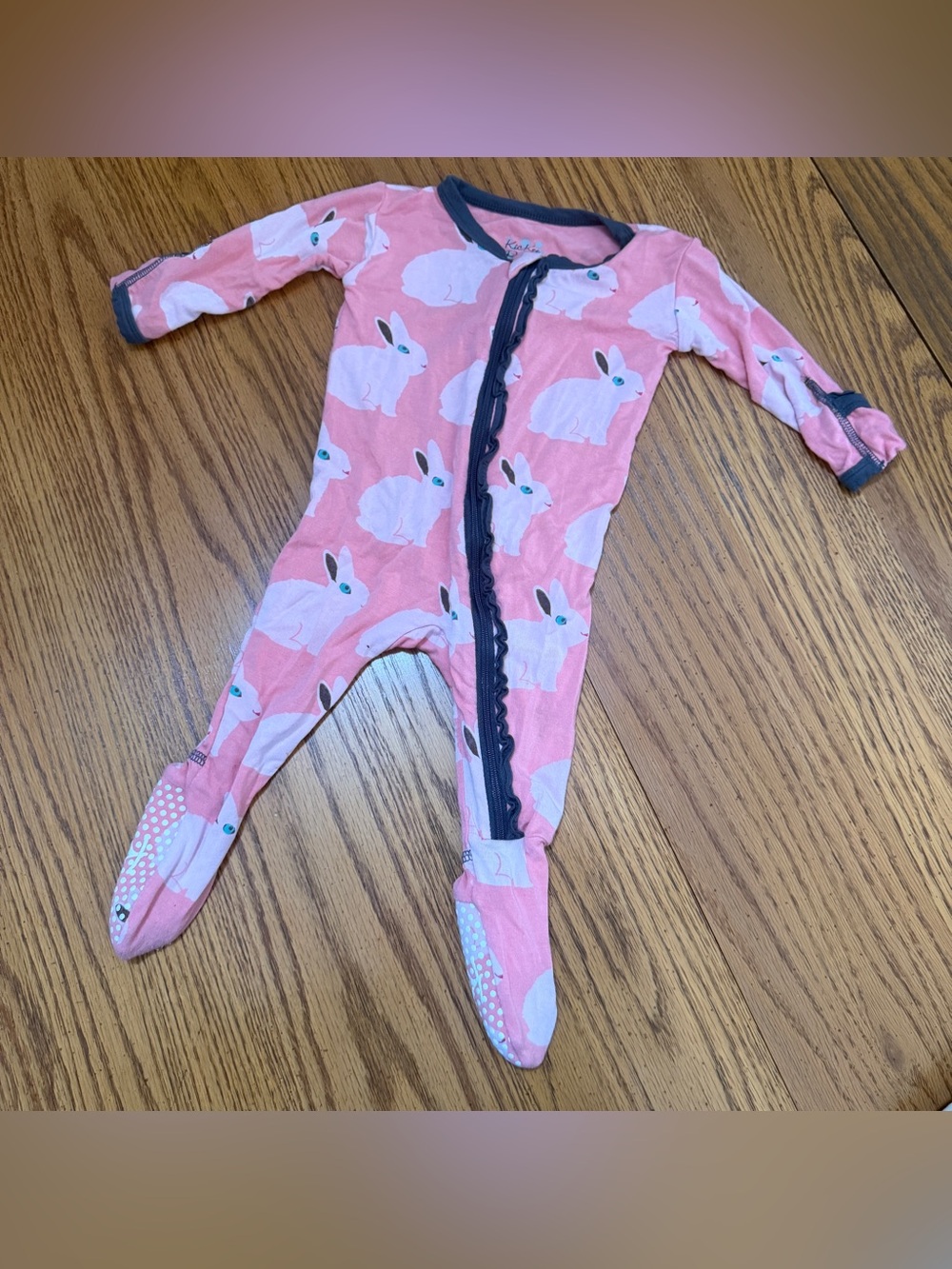 Kickee Pants Classic Ruffle Strawberry Rabbit Coverall - Picture 3 of 3